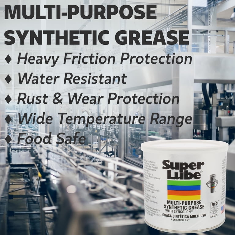 Super Lube Synthetic Grease, NLGI 2, 3 oz Cartridge, Translucent