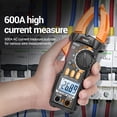 thumbnail image 3 of ANENG ANENG PN107 Digital Clamp Meter - 600V CAT II, 4000 Counts, AC/DC Current, Voltage, Resistance, Capacitance, Diode Tester, Non-Contact Voltage Detection, Yellow (Battery Not Included), 3 of 7