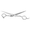 thumbnail image 6 of 7 Inch Length Straight Scissors for Long Short Thick Hard Soft Hair for Men Women Silver Tone, 6 of 6