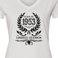 thumbnail image 4 of Inktastic Born in 1953 Limited Edition Women's V-Neck T-Shirt, 4 of 5