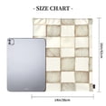 thumbnail image 2 of Leisure Draw String Mouth Backpack 16 X 14 Woven Band Durable Not Easy To Fall Off In Travel Portable Draw String Design Beige Checked Hand-Drawn Sketch_4, 2 of 8