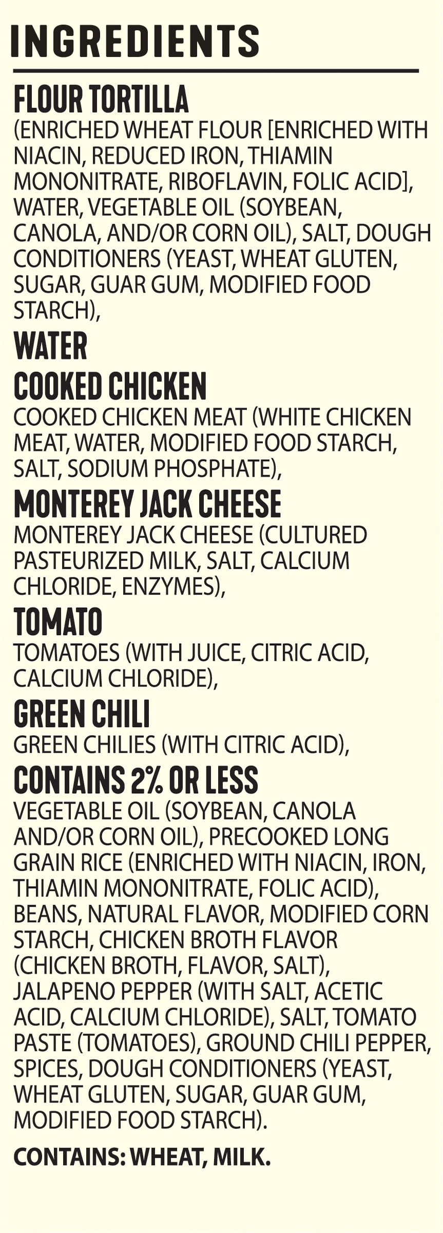 El Monterey Signature Chicken, Cheese & Rice Chimichanga 4.5 oz (Frozen)