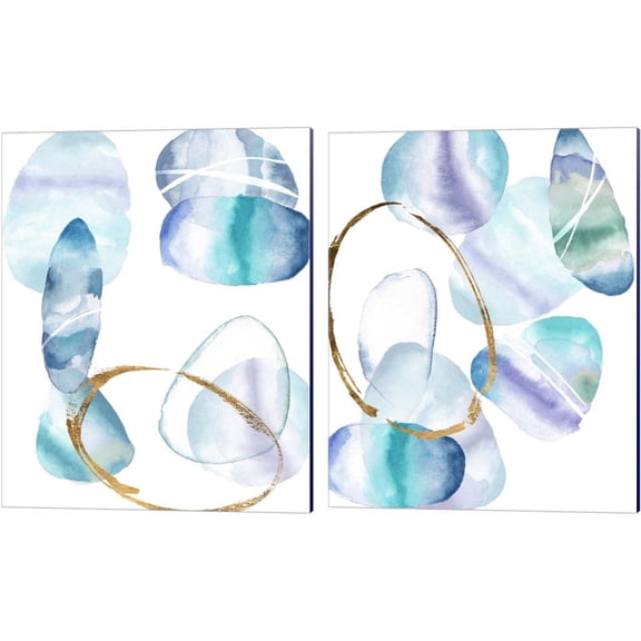 Great Art Now Stacking Rocks by Melissa Wang 2 Piece Canvas Art Set Each 12W x 15H