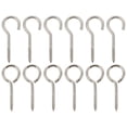 thumbnail image 1 of 12 Pcs Crochets à Vis en Acier Inoxydable Crochet de Rangement Suspendu (Type Anneau, Type Crochet), 1 of 8
