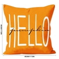 thumbnail image 3 of PiGOGI Orange Thanksgiving Pillow Covers Fall Throw Pillow Cases Orange Cushion Covers Soft Home Decor for Sofa Bedroom Polyester, 3 of 7