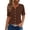 Brun, variante sur Articles en Liquidation Chemises pour Femmes Chemises Mixtes pour Femmes Hauts d'Été pour Femmes Mode 2025 Chemises à Col en V à Imprimé Blouses Décontractées à Boutons à Manches Courtes