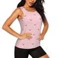 thumbnail image 2 of Fotbe Pig Polka Dot Blusas Sin Mangas para Mujer – Estilo Casual, Corte Suelto, Slim-Fit, Cuello Redondo Deportivo, Tops de Verano para Gimnasio y Yoga-Small, 2 of 7