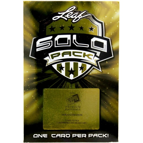 MLB Leaf 2024 Press Pass Premium Baseball Solo Edition Trading Card Pack (1 Autograph & 1 Base Card)