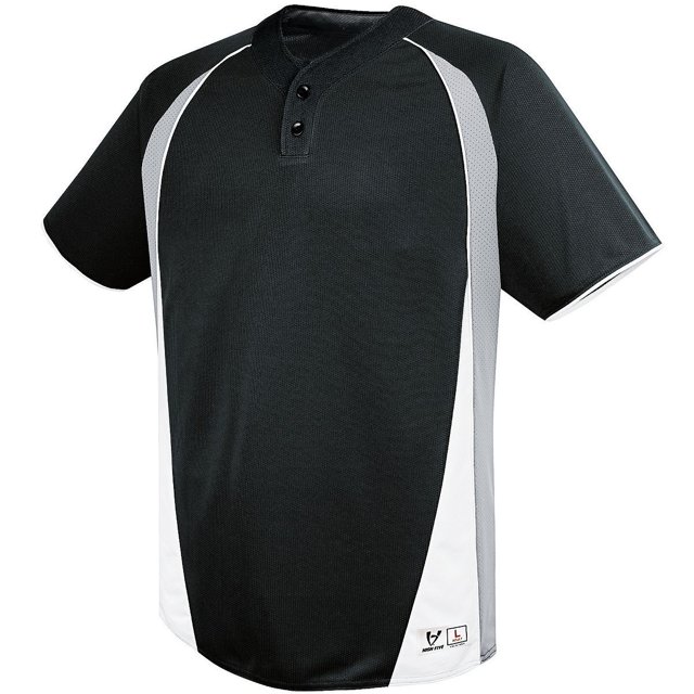 Ace Two-Button Jersey 2Xl Black/Silver Grey/White