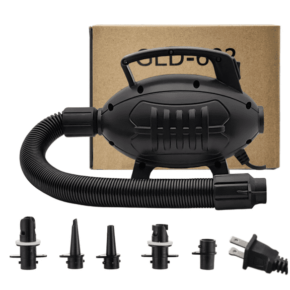 SpaceMuse AC Electric Air Pump for Inflatable Pool Toys, High Power Quick-Fill Air Mattress Household Inflator&Deflator for Pool Float, Gymnastics Track Mat, with 5 Nozzles AC 110-120V (600W)