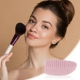 thumbnail image 2 of Unique Bargains Semi-oval Makeup Brush Cleaner 1 Pc Pink, 2 of 6