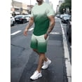 thumbnail image 3 of Ropa deportiva para hombre, camiseta informal de fitness para correr, pantalones cortos transpirables para correr, traje Boss, novedad de 2024, 3 of 4