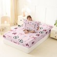thumbnail image 4 of Manfei Cute Ribbon Bowknot Twin Fitted Sheet,3D Cartoon Football Print Bedding,2-Piece,1 Fitted Sheet and 1 Pillowcase, 4 of 6