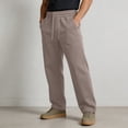 thumbnail image 7 of Dvprdro Mens Cotton Wide Leg Sweatpants Elastic Waist Drawstring Casual Athletic Sweat Pants Fashion Loose Fit Trousers Workout Gym Jogger Pants with Pocket, 7 of 7
