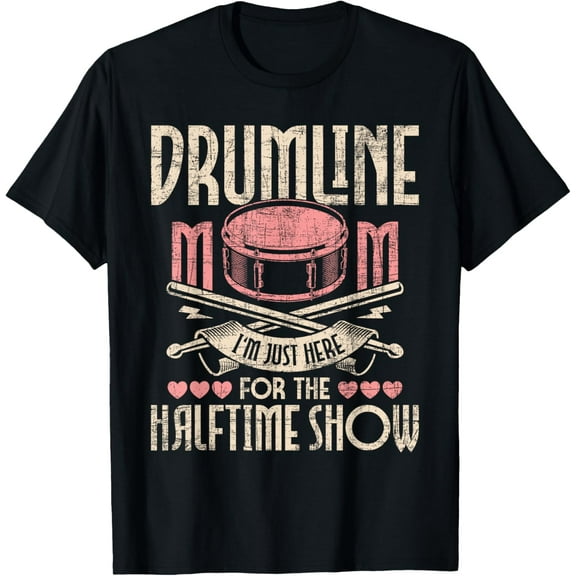 Drumline Mom - Snare Drum Drummer Marching Band Drumming T-Shirt