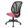 thumbnail image 6 of Office Star Products Screen Back Armless Task Chair with Pink Mesh and Dual Wheel Carpet Casters, 6 of 8
