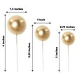thumbnail image 3 of Efavormart 12 Pcs | Gold Faux Pearl Balls Cake Topper Picks, Foam Balloon Cupcake DIY Decor Supplies - Assorted Sizes, 3 of 11