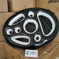 thumbnail image 2 of Porte-boisson Gonflable, Assiette de Piscine Gonflable avec 8 Trous Grande Capacité pour Piscines et Spas (Noir), 2 of 4