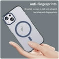 thumbnail image 2 of For iPhone 16 MagSafe Frosted Translucent TPU + PC Full Coverage Phone Case,Dark Blue,For iPhone 16, 2 of 16