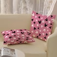 thumbnail image 4 of Valentines Day Pillow Covers 18x18 Set of 2 Inch, Valentines Love Hearts Pink Throw Pillows Valentines Decor Linen Pillowcase Anniversary Decorative Outdoor Square Cushion Case for Sofa Couch, 4 of 6