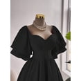 thumbnail image 5 of Plus Size Elegant Solid Color Waist Cinched Dress, Summer, 5 of 6