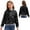 Black, variant on Kids Sparkly Sequin Bomber Flight Jacket Baseball Jackets Hip-hop Modern Dance Coat Tops Green 14