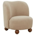 thumbnail image 2 of Safavieh Rodolfo Wood Accent Chair in Oatmeal / Natural, 2 of 5