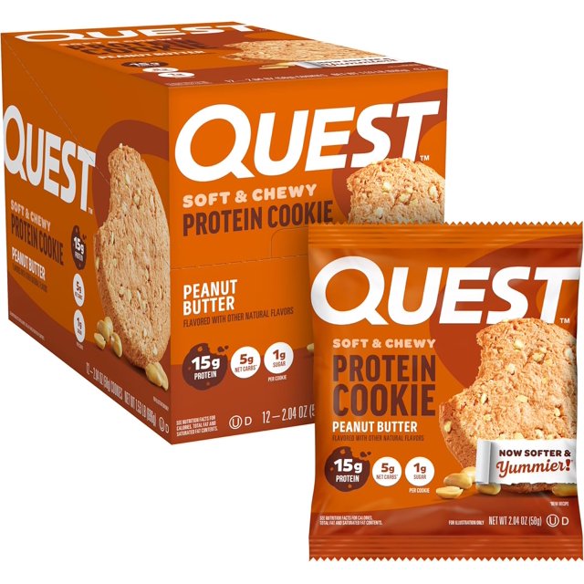 Quest Soft & Chewy Protein Cookie - Double Chocolate Chip (12 Cookies)