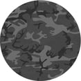 thumbnail image 1 of Ahgly Company Indoor Round Patterned Charcoal Black Area Rugs, 6' Round, 1 of 6
