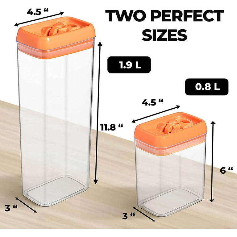 Shazo LARGE SET 28 pc Airtight Food Storage Containers with Lids (14  Container Set) Airtight Plastic Dry Food Space Saver Boxes