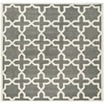 thumbnail image 6 of SAFAVIEH Chatham Giovanni Geometric Wool Area Rug, Dark Grey/Ivory, 8'9" x 8'9" Square, 6 of 10