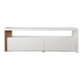 thumbnail image 5 of SEI Furniture Harliston Media Stand with Storage in White/Brown Finish, 5 of 5