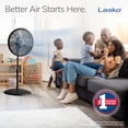 thumbnail image 3 of Lasko Cyclone 18" Oscillating Pedestal Fan with Adjustable Height and Tilt-Back Head for Whole Room Cooling, Black, S18910, 3 of 13