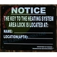 thumbnail image 2 of HPD Sign- Key to The Heating System Sign (Black, 7X8.5 INCH, Aluminum)-Black Rock LINE(ref062022), 2 of 3