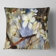 thumbnail image 2 of Designart White Spring Flowers - Floral Throw Pillow - 18x18, 2 of 5