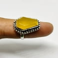 thumbnail image 3 of Yellow Onyx Natural Healing Gemstone Coffin Ring, Real 925 Sterling Silver, Promise Statement Handmade Jewelry For Women, Beautiful Anniversary Gifts, Bridesmaid Gift (Yellow Onyx, Size 7), 3 of 8