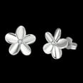 thumbnail image 4 of OUEPLLOZ Clearance Flower Stud Earrings 925 Sterling Silver Plumeria Earrings Womens Cute Cherry Blossom Stud Christmas Birthday Jewelry(Silver,One Size), 4 of 6