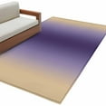 thumbnail image 2 of Dark Purple Khaki Ombre 2.7x5 Area Rugs, Modern Abstract Art Gradient Non-Skid Rubber Backing Large Rectangle Rugs - Living Room Bedroom Home Office, Indoor Floor Mat Carpets Washable Rug, 2 of 9