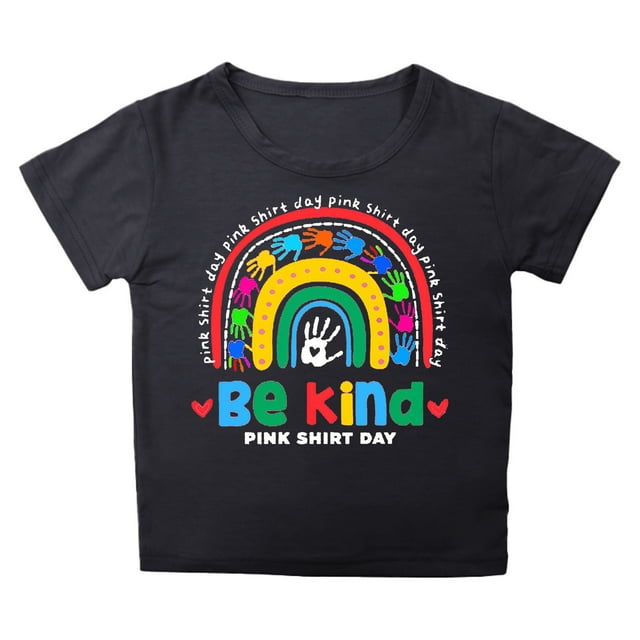 MEZZALL T-Shirt à Col Rond Imprimé Lettres pour Enfants Unisexe, Noir, 8-9 Ans