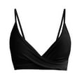thumbnail image 5 of Curuila Swimsuit For Women Fashion V Neck Solid Color Push Up Comfortable Swimwear Top Black Size Xl, 5 of 5