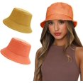 thumbnail image 1 of ORUYROP Bucket Hat for Women Men, Reversible Cotton Summer Sun Beach Fishing Cap Solid Color Style, 1 of 5