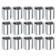 thumbnail image 1 of Unique Bargains Écrou d'Accouplement Rond M10x1mm 15mm Fileté Manchon Connecteur Tige Tige Tube Goujon 15 Pack, 1 of 4