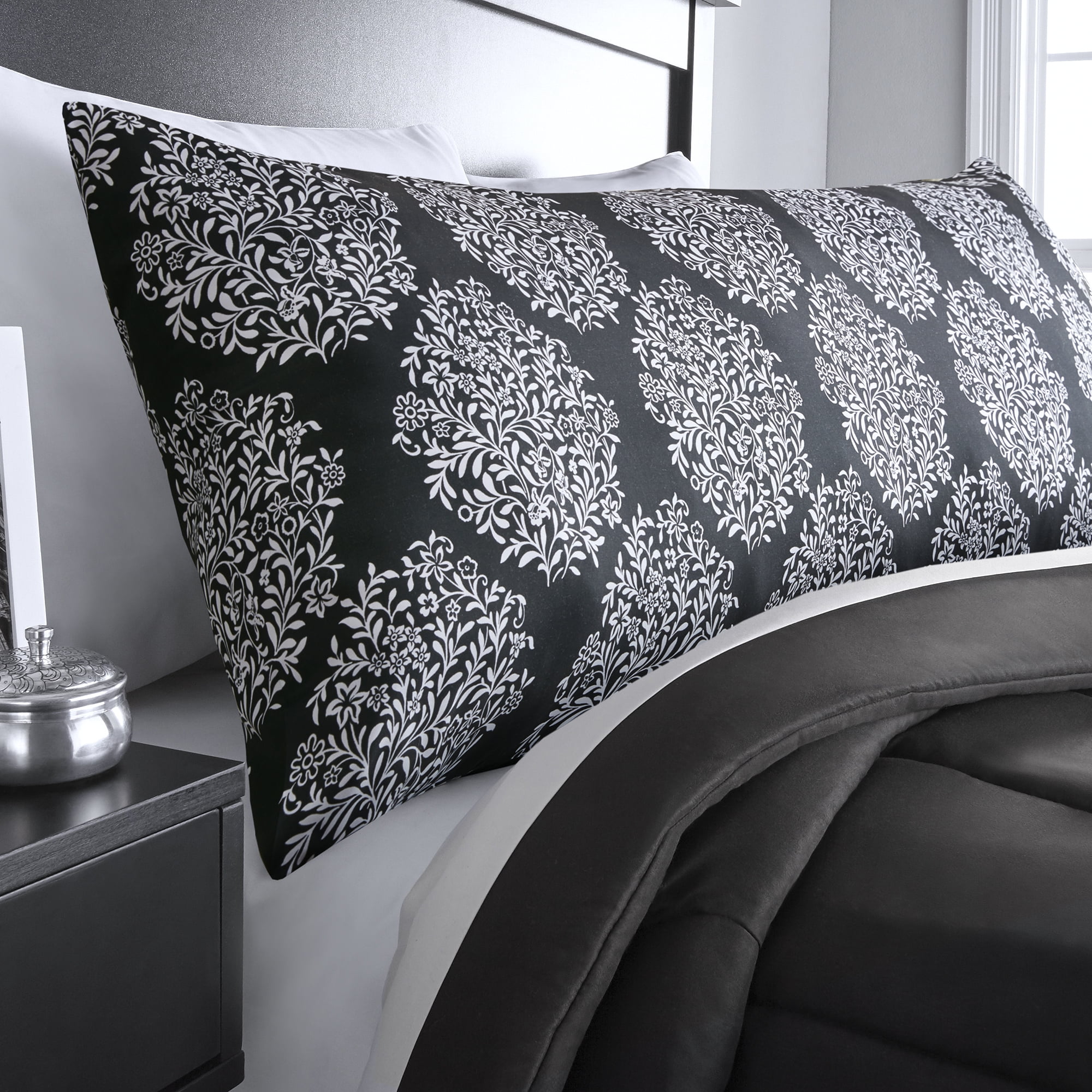 Mainstays Microfiber Printed Body Pillow Cover, 1 Each ... Mainstays Microfiber Printed Body Pillow Cover, 1 Each ...
