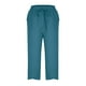 thumbnail image 5 of Pantalones 3/4 de mezcla de lino para mujer - Cintura con cordón, color liso, bolsillos laterales - Pantalones cómodos e informales, 5 of 7