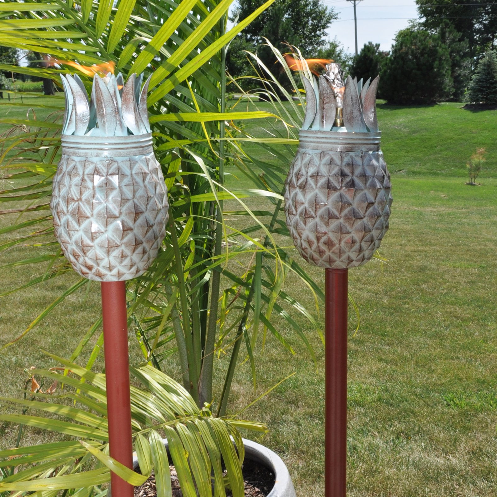 Starlite Garden & Patio Torche Co. Pineapple Weathered Patina Torch