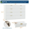 thumbnail image 2 of Commode de Rangement Cannelée Rétro Mi-Siècle, Grande Unité en Bois à 8-9 Tiroirs Convenant comme Armoire de Chevet et Meuble d'Organisation de Couloir, 2 of 9