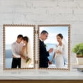 thumbnail image 3 of 5x7 Hinged Double Cast Metal Picture Frames, Gold Rope Design, 3 of 4