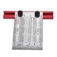 thumbnail image 1 of Règle de Mesure en Acier Inoxydable Argenté pour Menuiserie Jauge de Positionnement 3 Po, 1 of 14