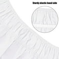 thumbnail image 5 of Deago Wrap Around Bed Skirt Three Fabric Sides Elastic Dust Ruffled 16 Inch Tailored Drop,Easy to Install Fade Resistant-White, Queen, 5 of 6