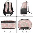 thumbnail image 4 of HUIACONG Pastel Camo Bow School Backpack for Boys Girls Ages 6-18 Water Resistant Multi Pocket Padded Adjustable Straps Large Capacity Bookbag for Elementary Middle High School Daily Use, 4 of 7